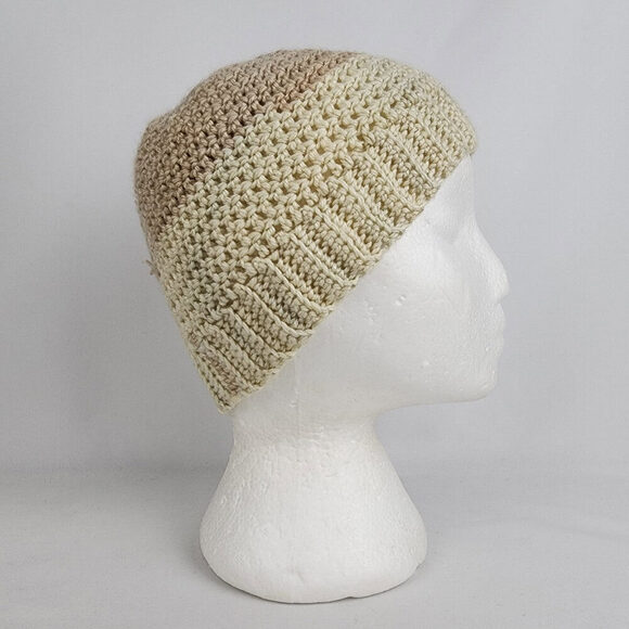 Handmade Cream Knit Pony Tail Toque - Picture 3 of 6